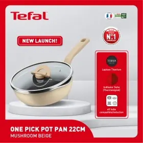 Ufoelektronika Tefal One Pock Pot Pan 22 CM Mushroom Beige G1672524