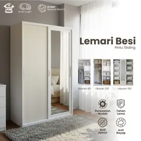 Uni Home - Lemari Pakaian Slidding Besi | Lemari Pakaian Modern | Lemari Pakaian Minimalis