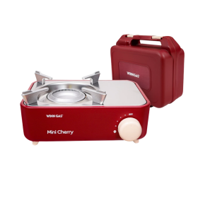 Winn Gas Kompor Portable Merah Alumunium Burner Cap MINI-CHERRY