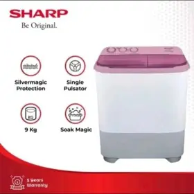 Ufoelektronika Sharp Mesin Cuci 2 Tabung 9 Kg EST95NTPK 