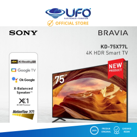 Ufoelektronika Sony 75 Inch Smart Google LED TV 4K UHD HDR KD75X77L