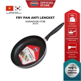 Sunhouse CT28 Plain Frypan Anti Lengket Hitam 28cm