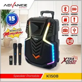 Ufoelektronika Advance Speaker Meeting Bluetooth Portable K-1508/K1508 Free 2 Mic Wireless
