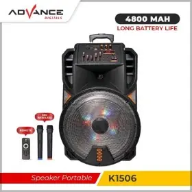 Advance Speaker Meeting Bluetooth Portable K-1506/K1506 80 Watt Free Mic Wireless