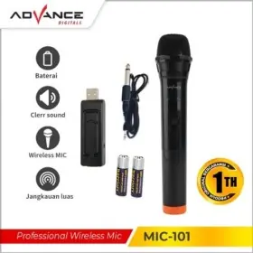 Ufoelektronika Advance Mikrofon Nirkabel Portable Wireless Single MIC-101