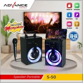 Advance Speaker Microphone Gratis Mic Karaoke S50 / S-50 Garansi 1 Tahun