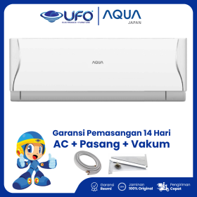 AC AQUA 1 PK Single Split Turbo Mode, Power Saver, Wide Voltage, Anti-Corrosion, Blue Fin, dan Triple Airflow AQA-KR9FQDL3S
