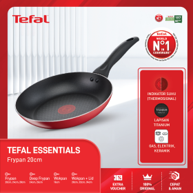 Ufoelektronika Tefal Essentials Frypan 20cm Panci Wajan Anti Lengket TLESFPB50602-A 