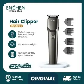 Ufoelektronika Enchen Smart Trimmer Electric Shaver Type-C 5W 1200mAh Alat Cukur Elektrik Rambut Jenggot BEARDO2