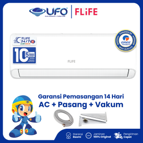 FLIFE AC Standard 1 PK FLOO Series Fast Cooling Hemat Energi Self Diagnosis Dehumidifier FAC-09FLOO