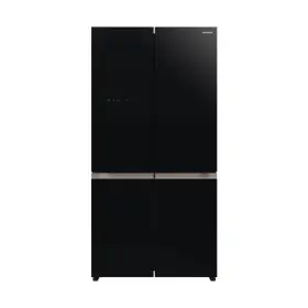 Hitachi Kulkas Multi Doors 4 Pintu Bottom Freezer 713L Glass Black R-WB700VGD2