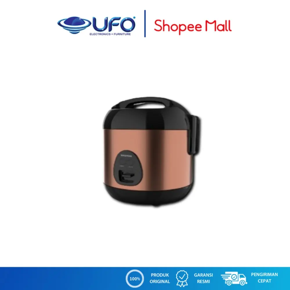 Maspion Magic Com Rice Cooker | Kapasitas 0.6 Liter | Anti Lengket | Anti Gores| MRJ0623GRBF-BBR