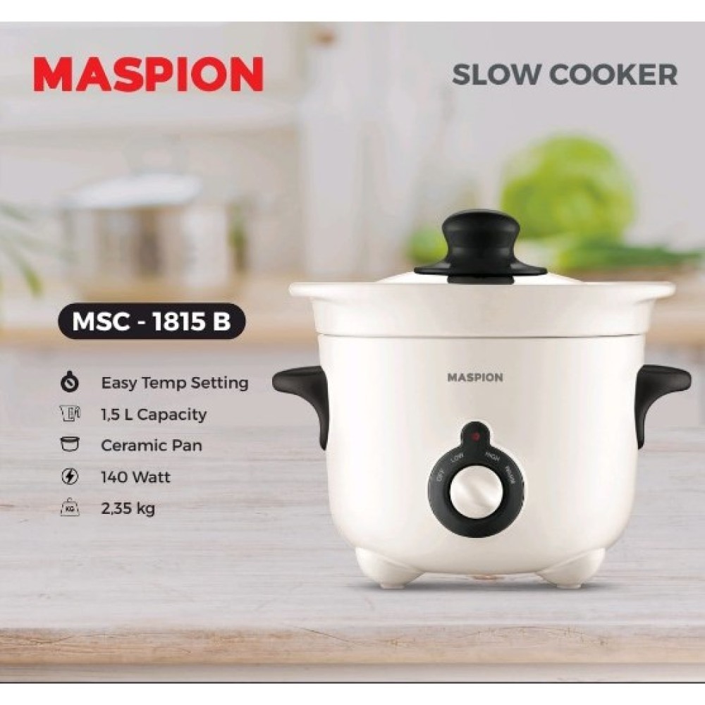 Maspion MSC1815-BL Slow Cooker Kapasitas 1,5 Liter