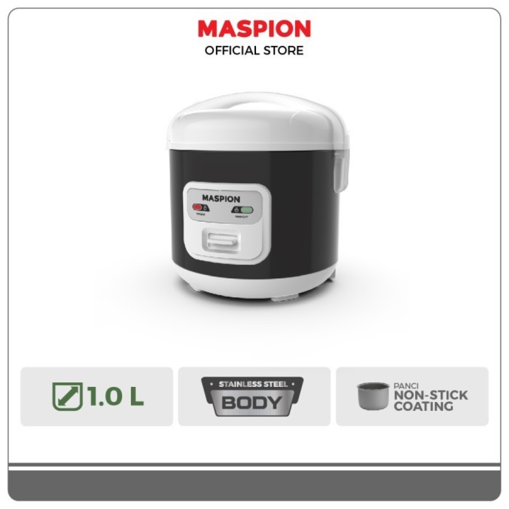 Maspion Magic Com |Ukuran 1 Liter | Anti Gores | Anti Lengket | MRJ1003BS-WB