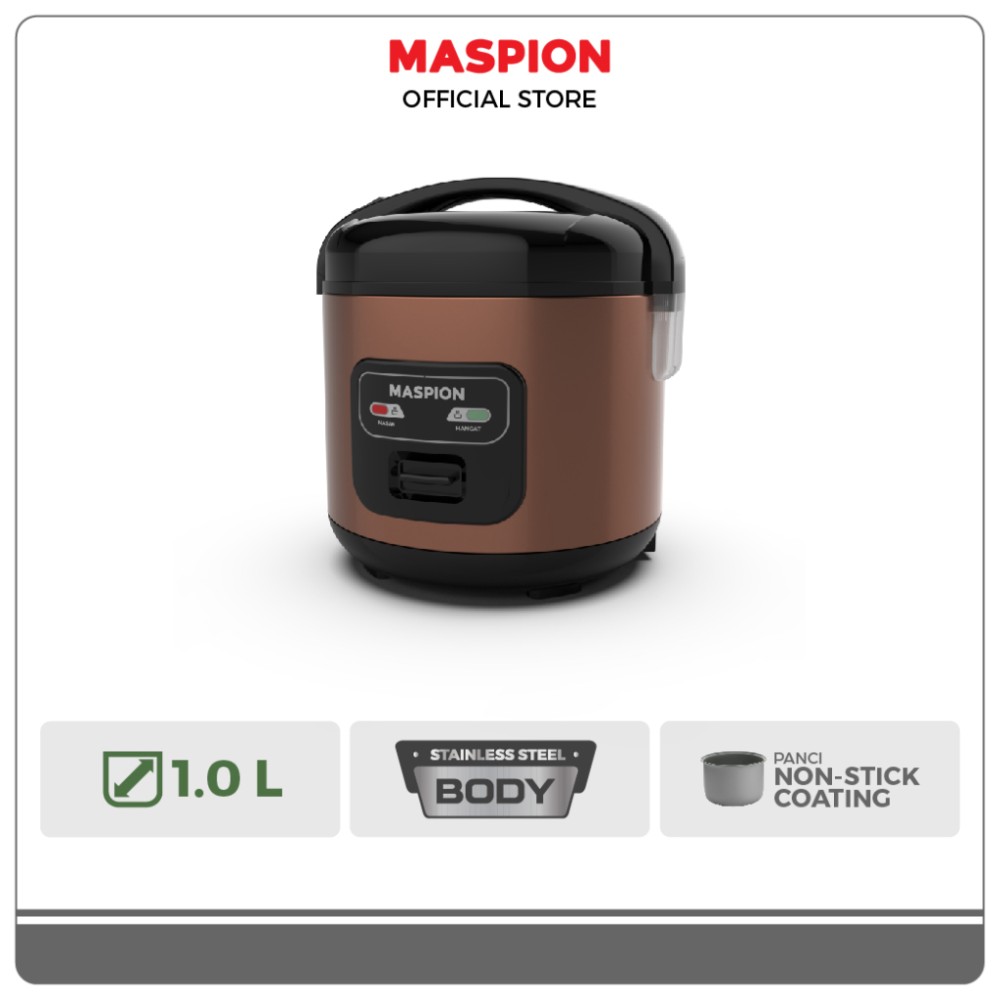 Maspion Magic Com |Ukuran 1 Liter | Anti Gores | Anti Lengket | MRJ1003BS-BBR