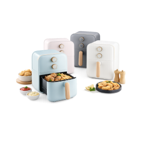 Ufoelektronika Midea Air Fryer 4L Merah Muda Low Watt – Tanpa Minyak, Anti Lengket & Hemat Listrik | Sistem Pemanas 360° Matang Merata & Garansi Resmi MAF400B0ADI