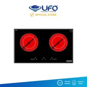 Ufoelektronika Modena Kompor Tanam Gas Vitroceramic 2 Tungku BC1721L