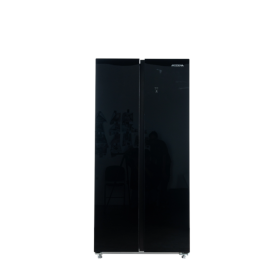 MODENA Kulkas Side by Side Black Glass 467 L PowerHub Inverter RF4670SABG