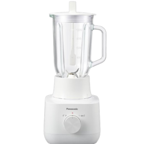Panasonic Blender Kaca 1 Liter 450 Watt dengan Wet & Dry Mill untuk Jus, Smoothie, Sup, dan Rempah-rempah Putih MXEG3351WSR