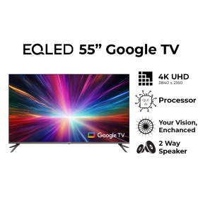 Ufoelektronika Polytron 55 Inch Smart Cinemax EQLED Google TV 4K UHD PLD55QG9059