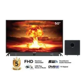 Ufoelektronika Polytron 50 Inch LED Digital TV CInemax Soundbar PLD50BV8758
