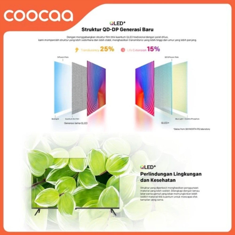 Coocaa 75 Inch Smart Google QLED TV 4K UHD 75CUE8600