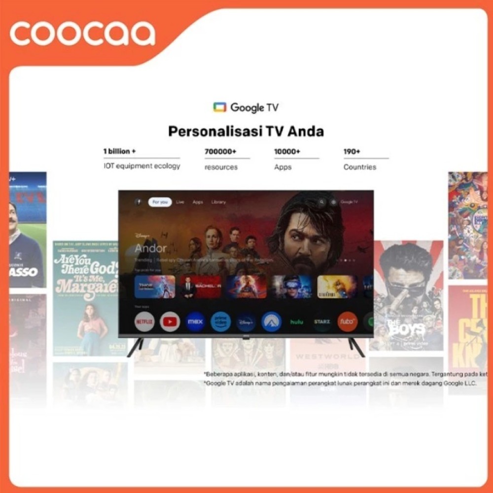 Coocaa 75 Inch Smart Google QLED TV 4K UHD 75CUE8600