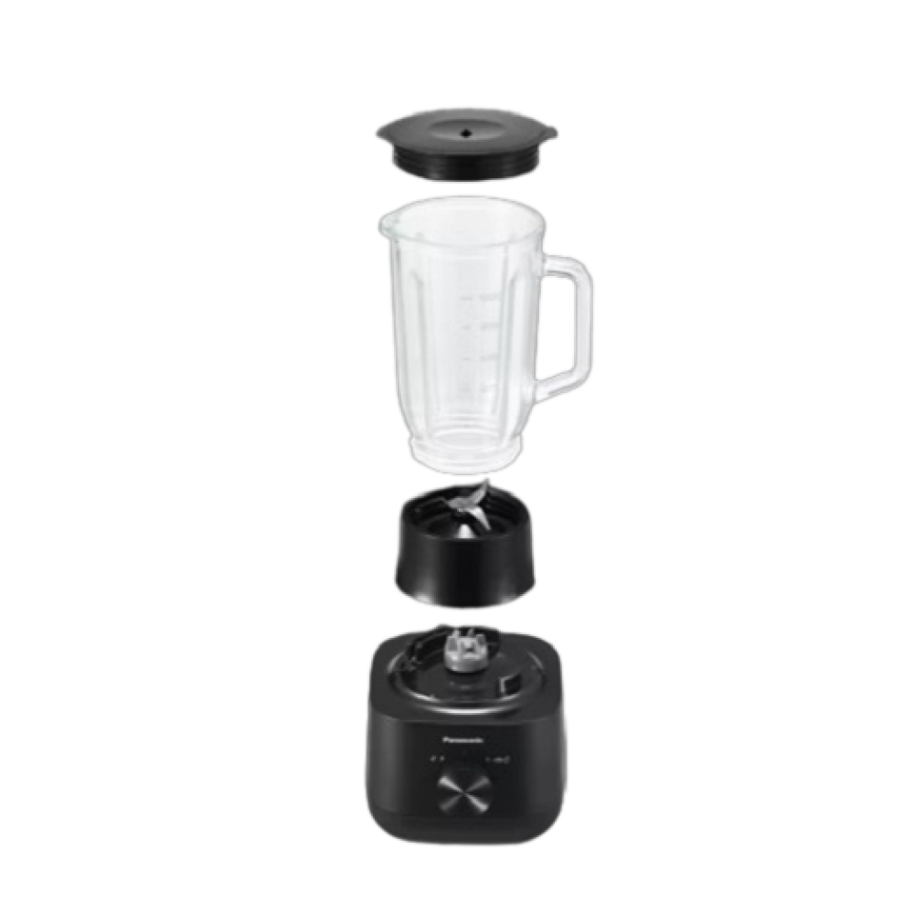 Panasonic Blender Kaca 1 Liter 450 Watt dengan Wet & Dry Mill untuk Jus, Smoothie, Sup, dan Rempah-rempah Putih MXEG3351WSR