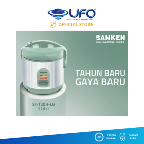 Ufoelektronika Sanken Rice Cooker Stainlles 1Liter SJ120H-LG 