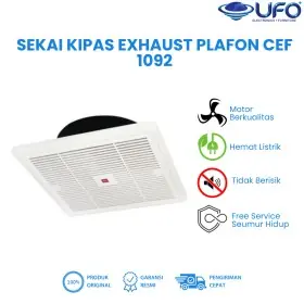 Sekai Exhaust Fan Plafon CEF 1092 - Anti Karat, Anti Debu