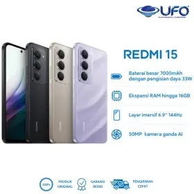 Xiaomi Redmi 15 128GB | Snapdragon 685 (6nm) | 6.9” DotDisplay FHD+ | 50MP | 7000mAh Fast Charging 33W | IP64