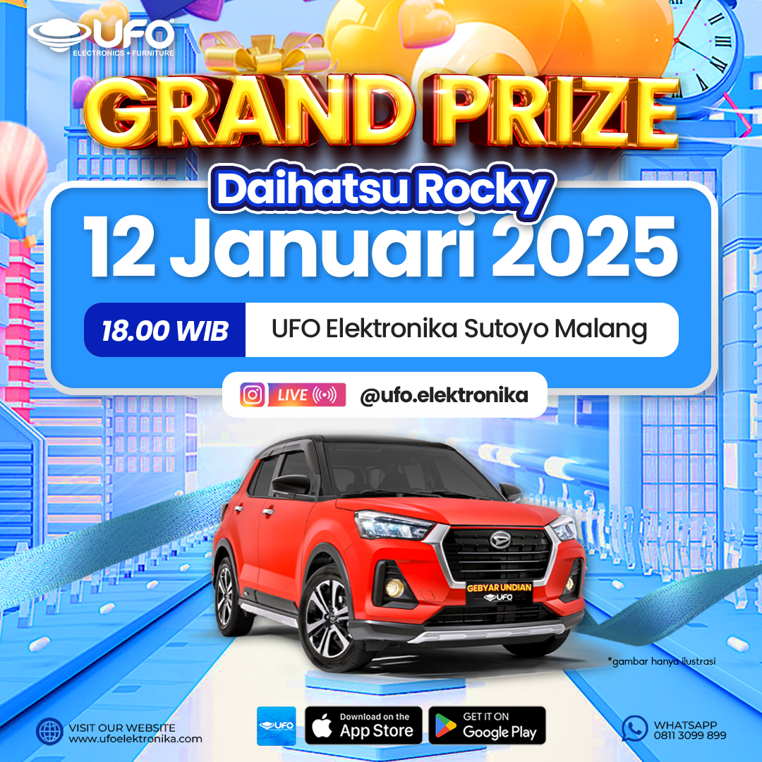 Gebyar Undian UFO Elektronika: Menangkan Mobil Daihatsu Rocky!